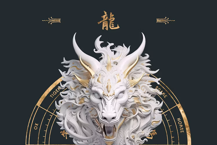 Dragon Chinese zodiac illustration